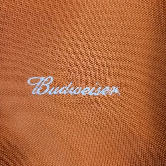 Budweiser Shirt Mens XL Orange Tommy Hilfiger Golf Embroidered Short Sleeve Polo - Picture 5 of 11